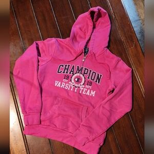 Champion Pink Varsity Soft Hoodie